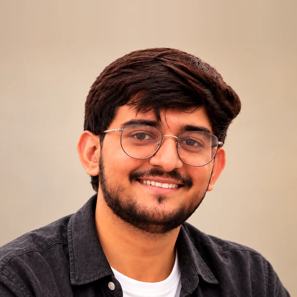 Anubhav Ajmera, smiling
